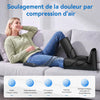 Bottes Pressothérapie, Circulation Sanguine Soulage la Douleur Pressothérapie pour mollets pieds jambes, réduisant les gonflements, 3 intensités et 2 sangles d'extension