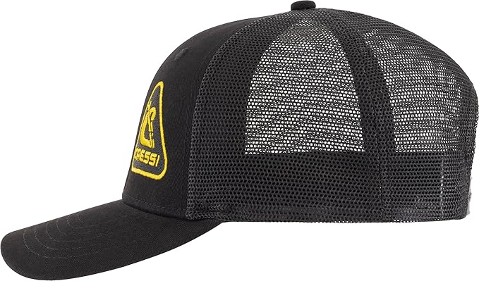CRESSI Cap - Casquette avec Visière Sportive et Fonctionnelle, Noir/Jaune, Taille Unique Unisex