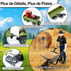 Tracteur Telecommandé Enfant, 6 Canaux Tracteur Télécommandé, Jouet Tracteur avec Grappin, Télécommande, Tracteur, Vache et Troncs d'arbre, Jouet Ferme
