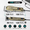 Kit tondeuse à cheveux et tondeuse à barbe, rechargeable par USB, avec 8 peignes guides et écran LED