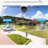 Caméra Surveillance WiFi avec Double Objectif 2MP+2MP, Caméra Motorisée Extérieure, 360° Vue Détection Humaine/Véhicule, Audio Bidirectionnel, Sirène Alarme, Vision Nocturne en Couleur
