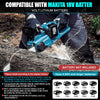 Tronçonneuse électrique sans fil de 30,5 cm - Compatible avec Makita 18 V - Avec lubrification automatique de la chaîne - Pour sécateur, coupe du bois (sans batterie)