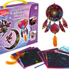 Maped Creativ - Coffret de Cartes à Gratter Féerique et Attrape-Rêves - 6 Cartes à Gratter plus Ruban plus Fils plus Plumes plus 1 Stylet