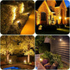 Lot de x4 éclairage de jardin LED, chaud blanc 3200K LED éclairage, IP65 éclairage étanche extérieur avec lampe de pointe pour extérieur jardin gazon décoratif
