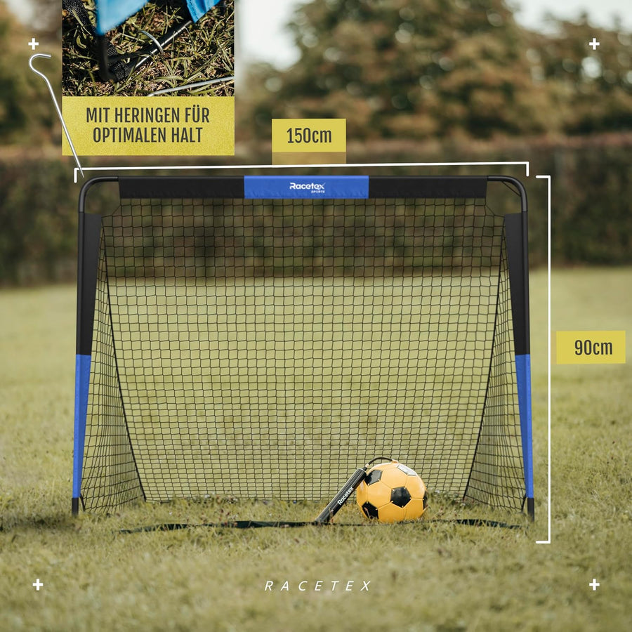 But de Foot 2-en-1 pour Enfants avec Cible de tir/Montage Rapide cage de foot enfant pour destinés au jardin, robustes et stables grâce aux arceaux en fibre de verre – faciles à déplacer