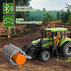 Tracteur Telecommandé Enfant, 6 Canaux Tracteur Télécommandé, Jouet Tracteur avec Grappin, Télécommande, Tracteur, Vache et Troncs d'arbre, Jouet Ferme