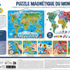 CLEMENTONI - Mon Puzzle Magnétique du Monde 4 Ans + - Planisphère Interactif - Découverte Animaux & Monuments - Jeu Éducatif Enfant