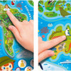 CLEMENTONI - Mon Puzzle Magnétique du Monde 4 Ans + - Planisphère Interactif - Découverte Animaux & Monuments - Jeu Éducatif Enfant
