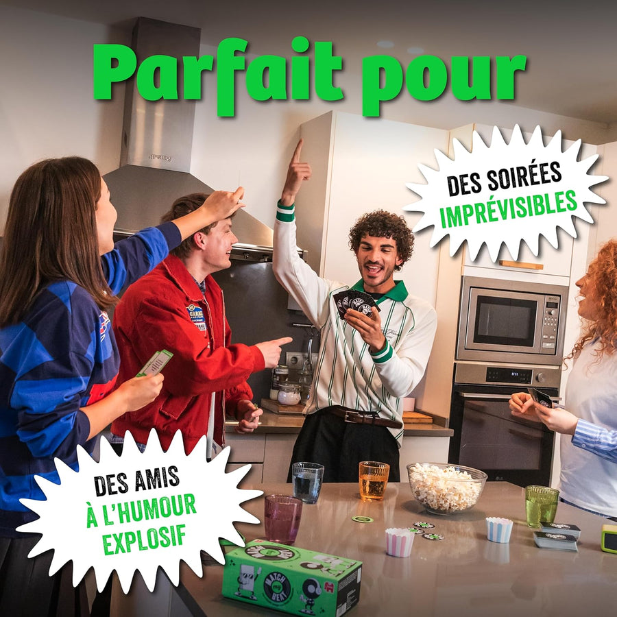 Match My Beat – Jeu de Société Musical - 200 Chansons & 400 Situations – Jeu de Cartes pour Adultes, Ados, Soirées & Familles – Associez Chansons Iconiques et Situations Comiques - Pour 3+ Joueurs