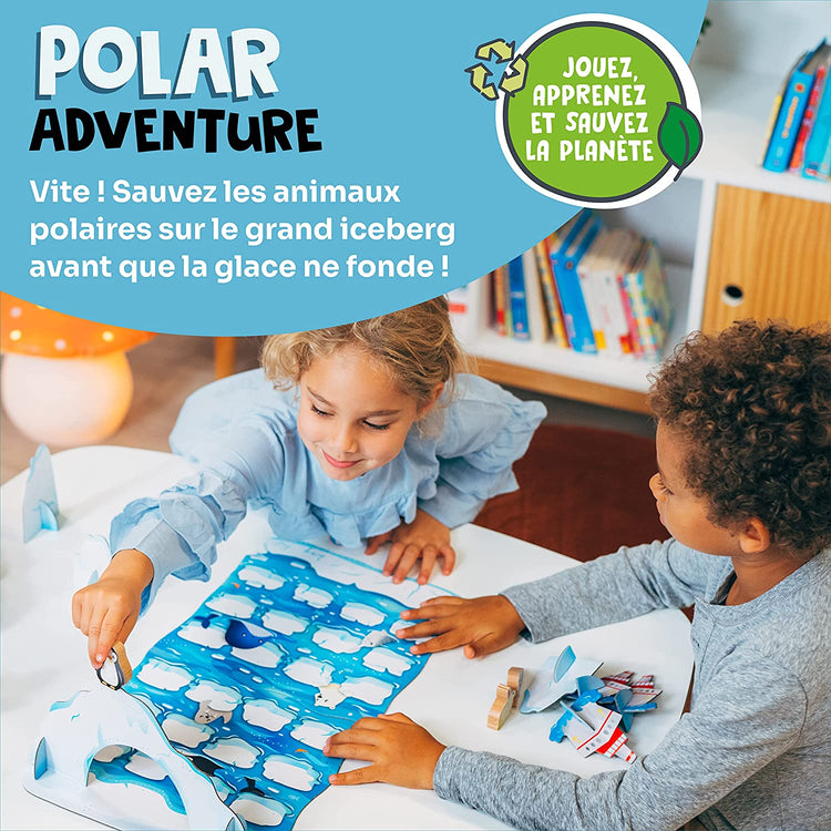 ADVENTERRA Games Polar Adventure Jeux de Société Enfants Jeux Educatifs Ecologiques A partir de 4 ans