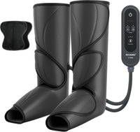 Bottes Pressothérapie, Circulation Sanguine Soulage la Douleur Pressothérapie pour mollets pieds jambes, réduisant les gonflements, 3 intensités et 2 sangles d'extension