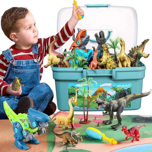 Jouet Enfant Boite Figurine Dinosaure et Jeux Dino à démonter