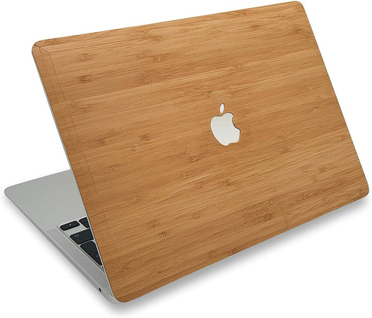 Cover Couverture Adhesive Fin Leger Compatible MacBook 13" Bois Bambou Naturel Protection