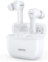 Ecouteurs Sans Fil Bluetooth Contrôle Tactile Boîtier de Charge IPX7 Étanche BLANC