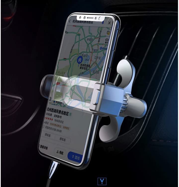 Support de téléphone de voiture, rotation à 360° mains libres pour grille d'aération voiture