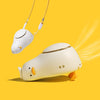 Ventilateur de Poche De Cou Sans Lame Rechargeable USB 3 Vitesse Forme Canard Cordon Réglable