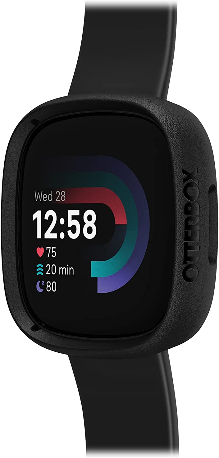 Bumper Compatible Fitbit Versa 4 Antichoc Anti-Chute élégant étui protège écran et Bords NOIR