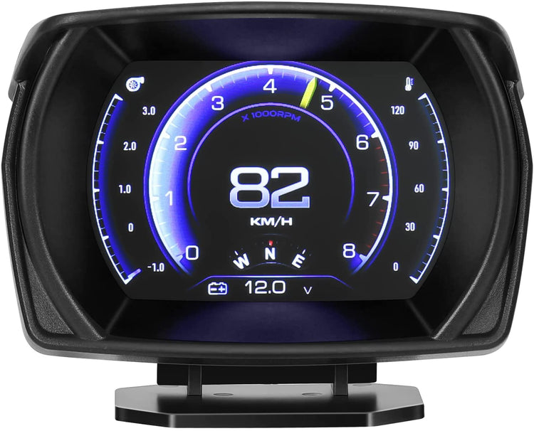 Display GPS 2-Systems+Inclinometer Smart Gauge RPM Tachymètre Odomètre Turbo/Turbine Pression