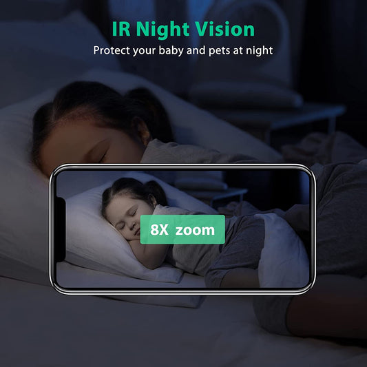 Caméra Surveillance WiFi Intérieure Résolution HD 1080P Babyphones Intelligents Wifi