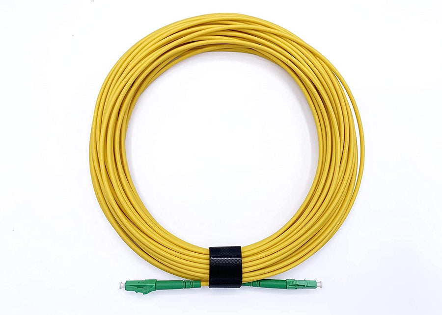 Câble à Fibre Optique LC/APC à LC/APC Monomode Simplex, 9/125 μm Jarretière Optique LSZH (50M)