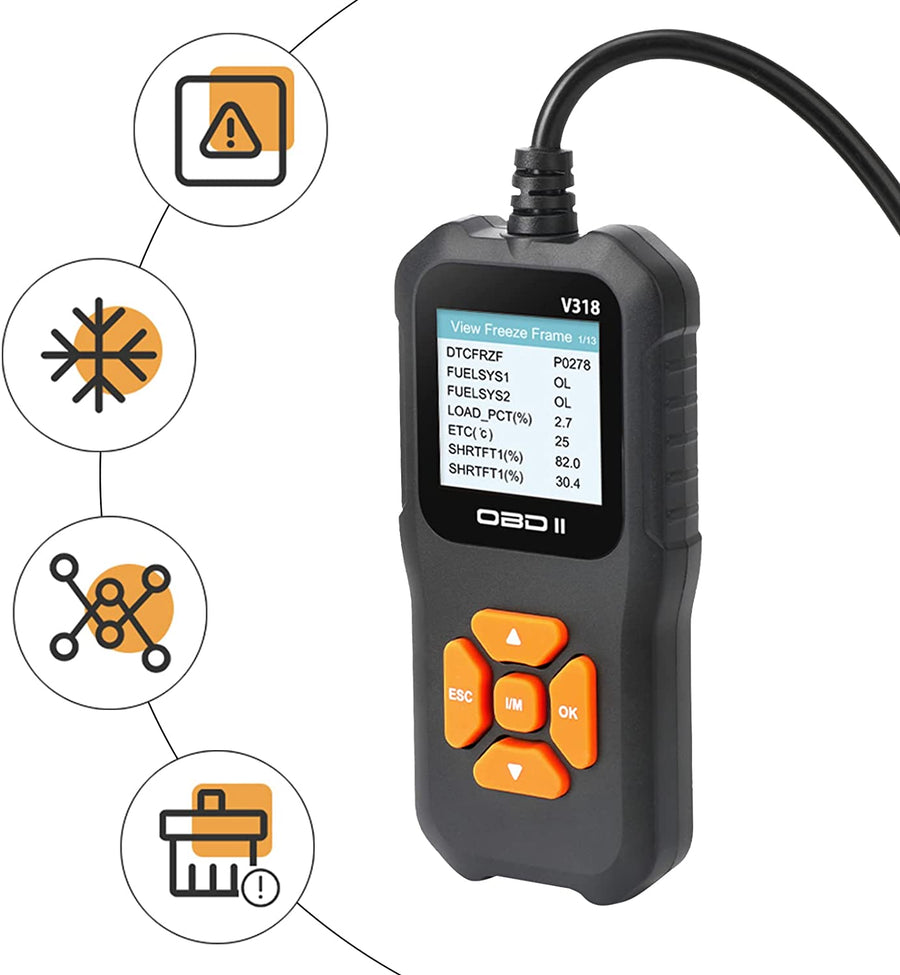 Lecteur Scanner Universel OBDII Lecteur Code Outil Analyse Diagnostic EOBD Voiture