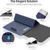 Support Ordinateur Portable 4 en 1 Etui Porte Carte Tapis de Souris Support Incliné BLEU 14"