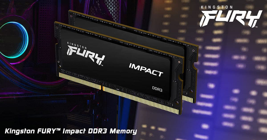 Kingston FURY Impact 16GB (2x8GB) 1866MHz DDR3 CL11 Mémoire d’ordinateur Portable Kit de 2