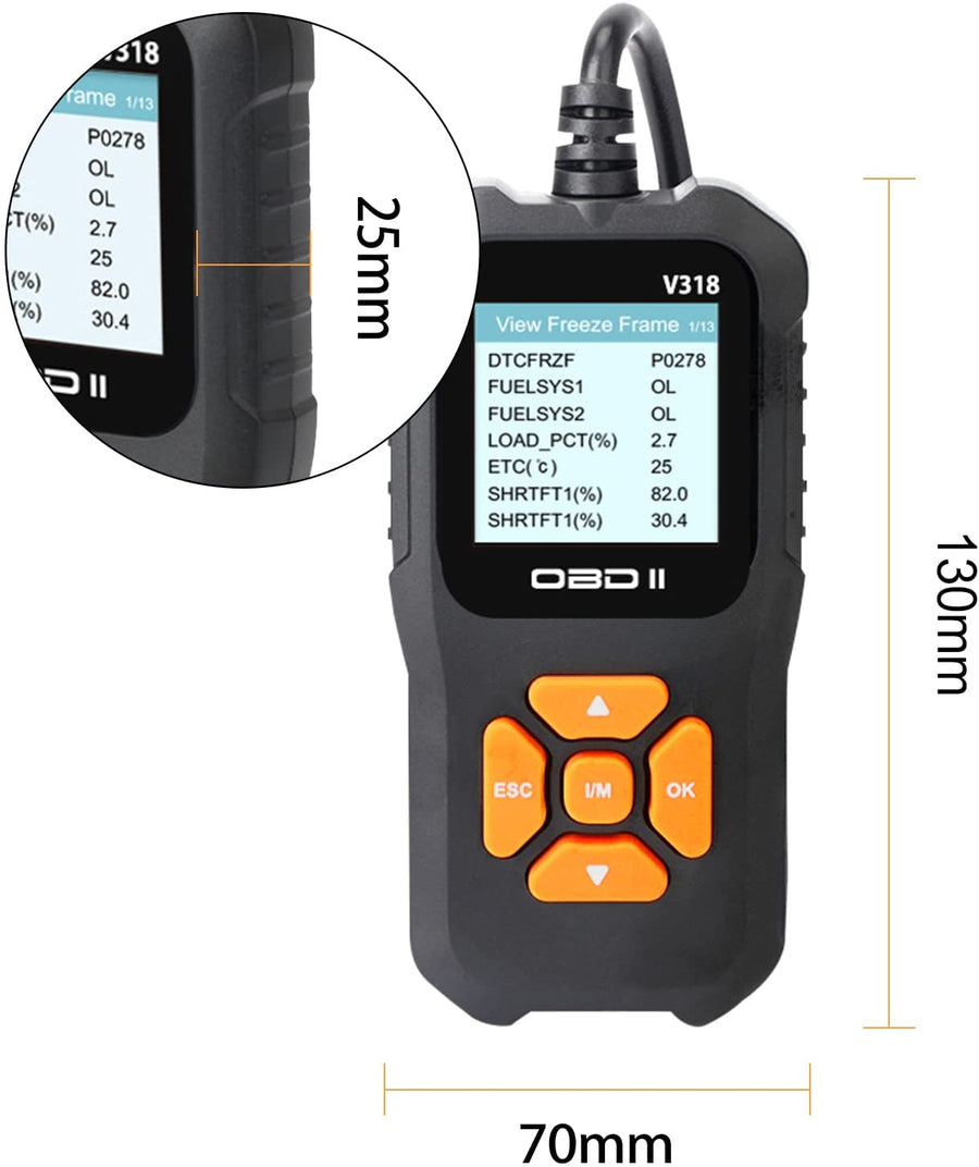 Lecteur Scanner Universel OBDII Lecteur Code Outil Analyse Diagnostic EOBD Voiture