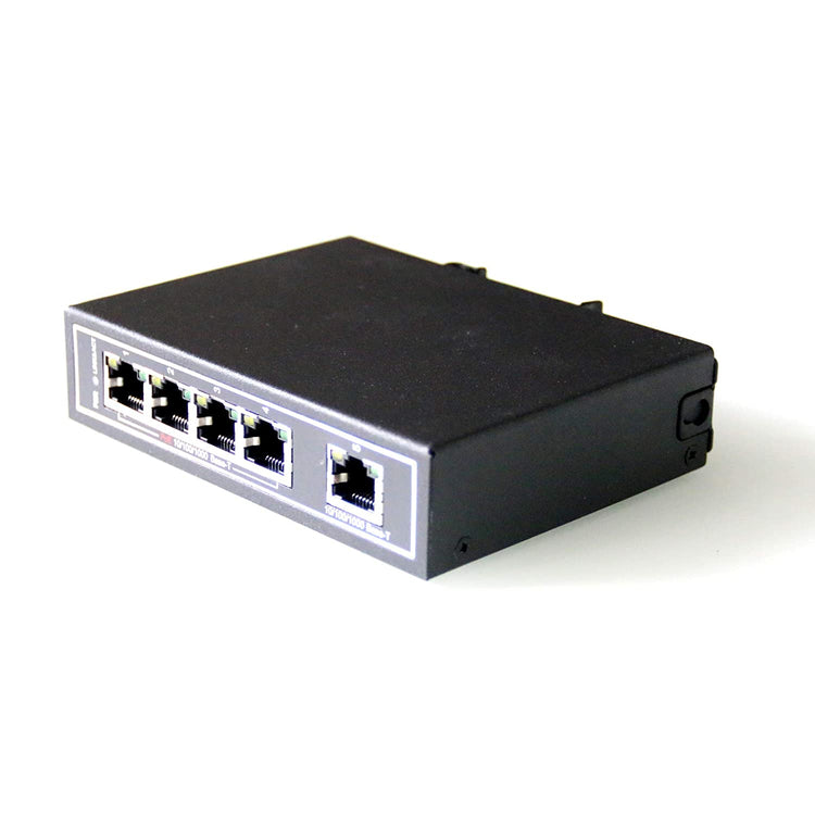 Switch Reseaux Ethernet RJ45 Alimentation PoE 5 Ports Non Gere Rail Montage NOIR