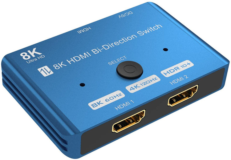 Switch 8K@60Hz 4K@120Hz 1in 2out 2in 1out High Speed 48Gbps eARC Splitter(Signal Display)