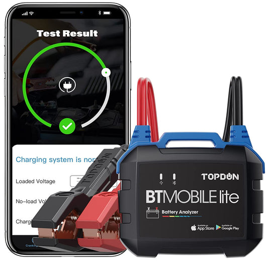 Testeur de batterie Bluetooth voiture 12 V sans fil 100-2000 CCA Pour voiture, moto et ATV