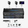Commutateur KVM 8K HDMI Partager 2 ordinateurs avec un clavier Télécommande Câble USB 3 inclus