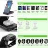 Chargeur sans Fil 3 en 1 - Station de Charge inductive Qi Compatible iPhone iWatch AirPods