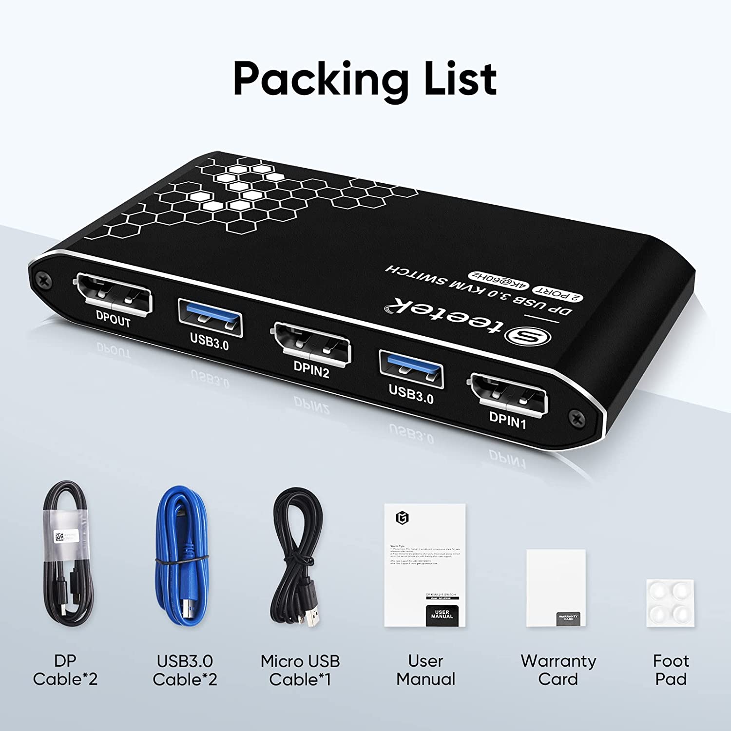 DIGITUS KVM-Switch DisplayPort – 2-Port Single-Display – 2 PC 1 Monitor