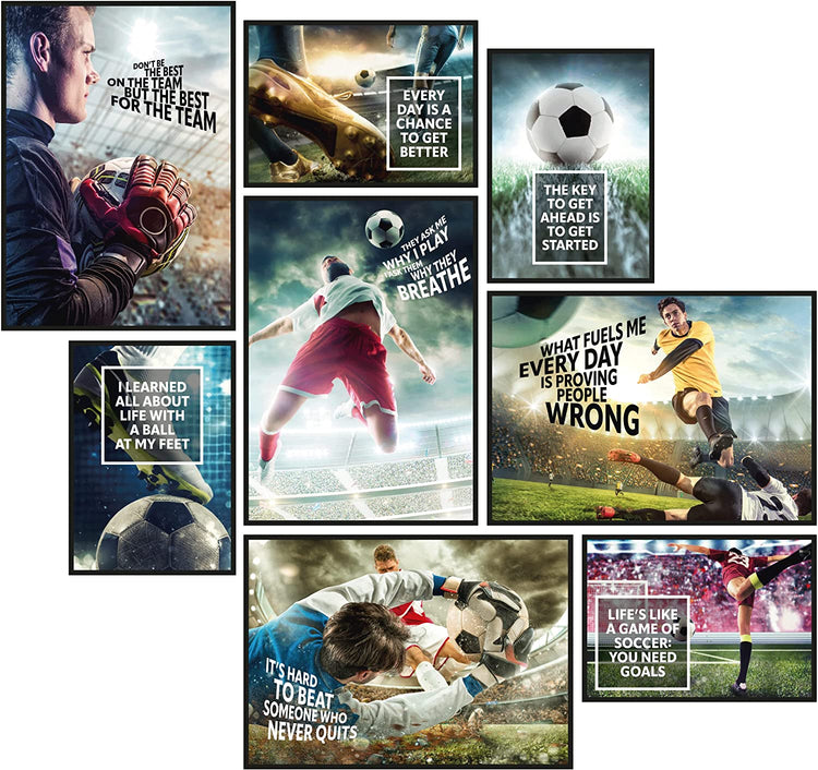 Ensemble d'affiches d'ambiance Football  8 collages de peintures murales enfant
